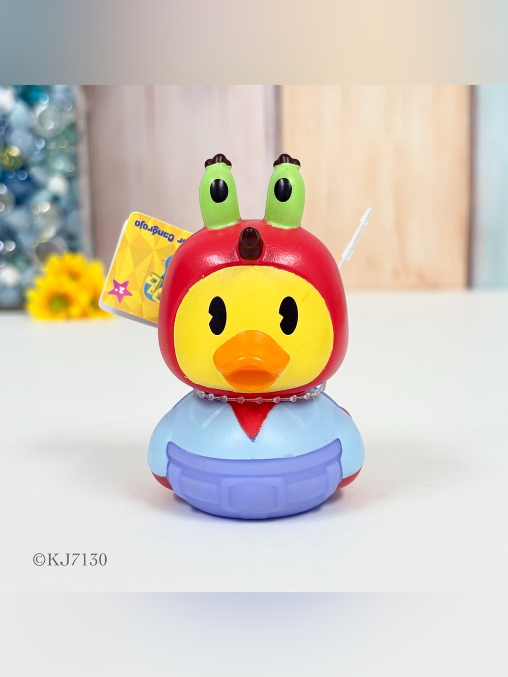 Duckalooz Nickelodeon 2.75” Mr. Krabs Sponge Bob Square Pants Rubber Duck NWT